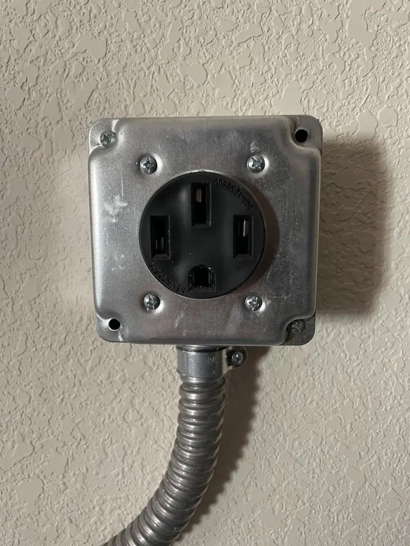 NEMA 14-50 outlet installed for Electrical Panel Upgrade in Merced